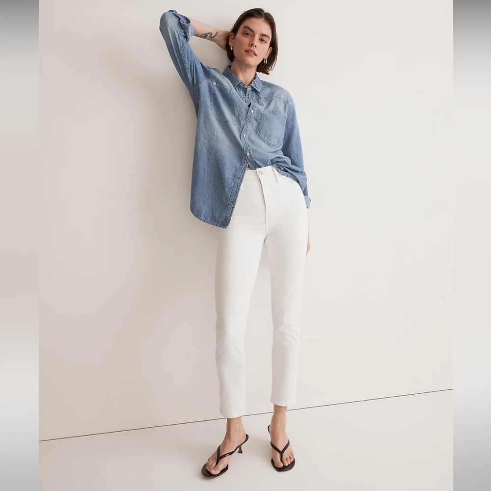 Madewell NWT White Stovepipe Jeans Size 26